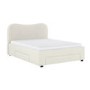 Cream Upholstered King Size Bed Frame with Storage Drawers – Joanie