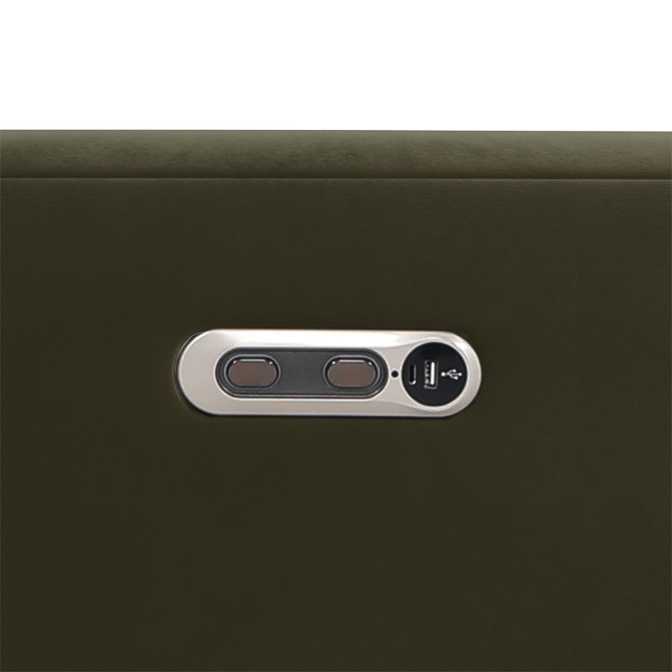 Olive Green Velvet Electric Recliner Chair with USB - Joni