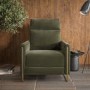 Olive Green Velvet Electric Recliner Chair with USB - Joni