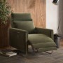 Olive Green Velvet Electric Recliner Chair with USB - Joni