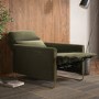 Olive Green Velvet Electric Recliner Chair with USB - Joni