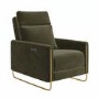 Olive Green Velvet Electric Recliner Chair with USB - Joni