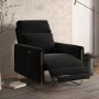 Black Velvet Electric Recliner Chair with USB - Joni