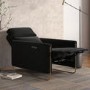 Black Velvet Electric Recliner Chair with USB - Joni