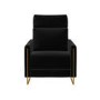 Black Velvet Electric Recliner Chair with USB - Joni