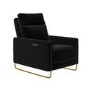 Black Velvet Electric Recliner Chair with USB - Joni