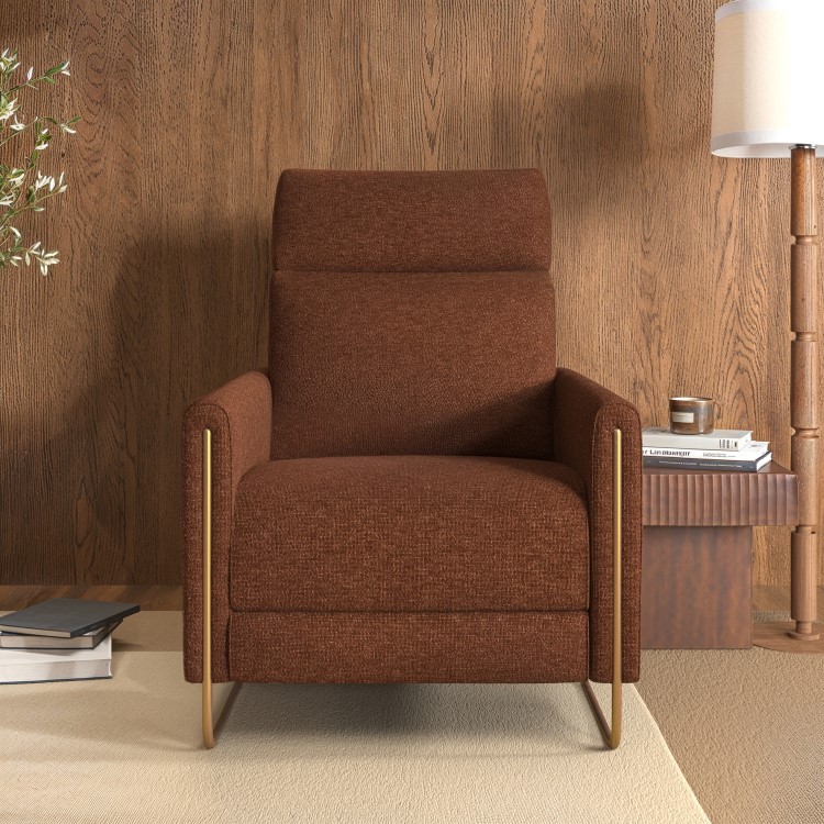 Brown Chenille Electric Recliner Chair with USB - Joni