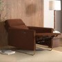 Brown Chenille Electric Recliner Chair with USB - Joni