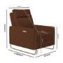 Brown Chenille Electric Recliner Chair with USB - Joni