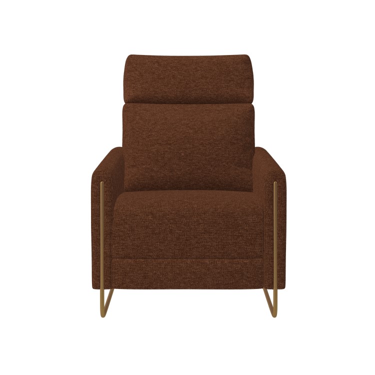 Brown Chenille Electric Recliner Chair with USB - Joni