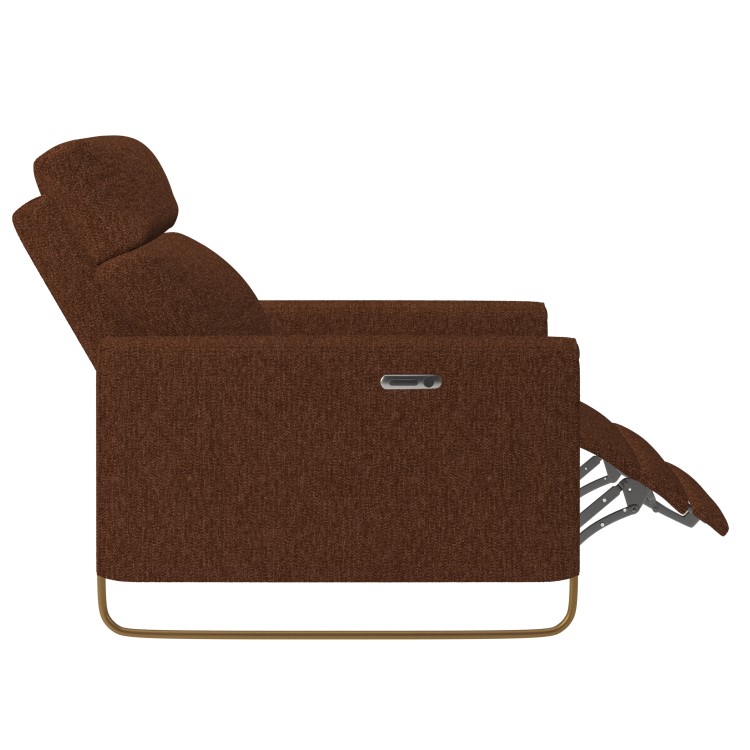 Brown Chenille Electric Recliner Chair with USB - Joni