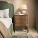 Solid Wood 2 Drawer Bedside Table - Josephine