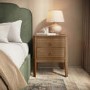 Solid Wood 2 Drawer Bedside Table - Josephine