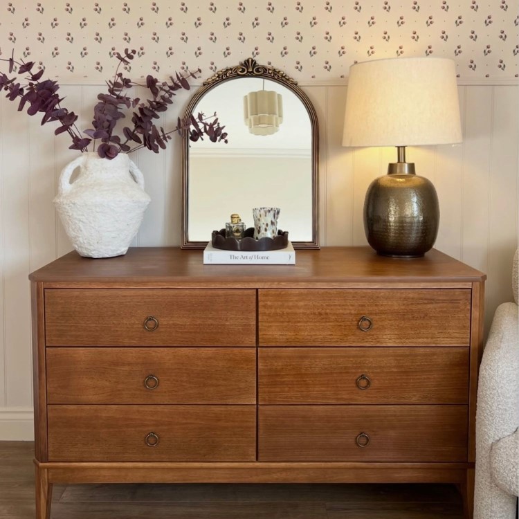 Solid Pine Wood Chest of 6 Drawers - Josephine