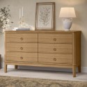 JSN004 Solid Light Pine Wood Chest of 6 Drawers - Josephine