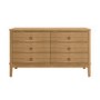 Solid Light Wood Chest of 6 Drawers - Josephine