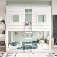 House Bunk Bed in White - Jasper House Bunk Bed in White - Jasper