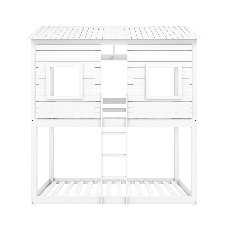 House Bunk Bed in White - Jasper