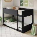 JSS002 Dark Grey Low Wooden Bunk Bed - Jesse