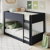 Dark Grey Low Wooden Bunk Bed - Jesse