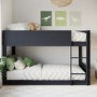 Dark Grey Low Wooden Bunk Bed - Jesse