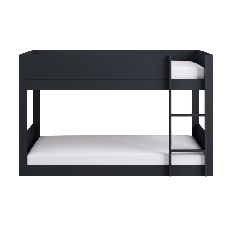 Dark Grey Low Wooden Bunk Bed - Jesse