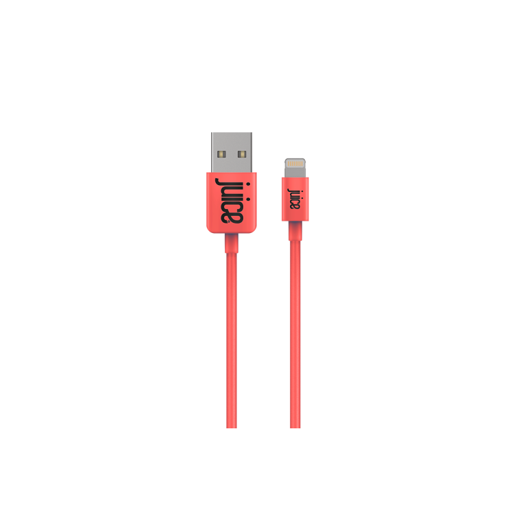 Juice 1M Lightning Cable - Coral