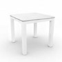 White Gloss 4 Seater Dining Table with Diamonds - Jewel