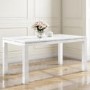 Jewel White High Gloss 160cm Dining Table - Seats 6