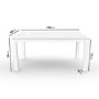 Jewel White High Gloss 160cm Dining Table - Seats 6
