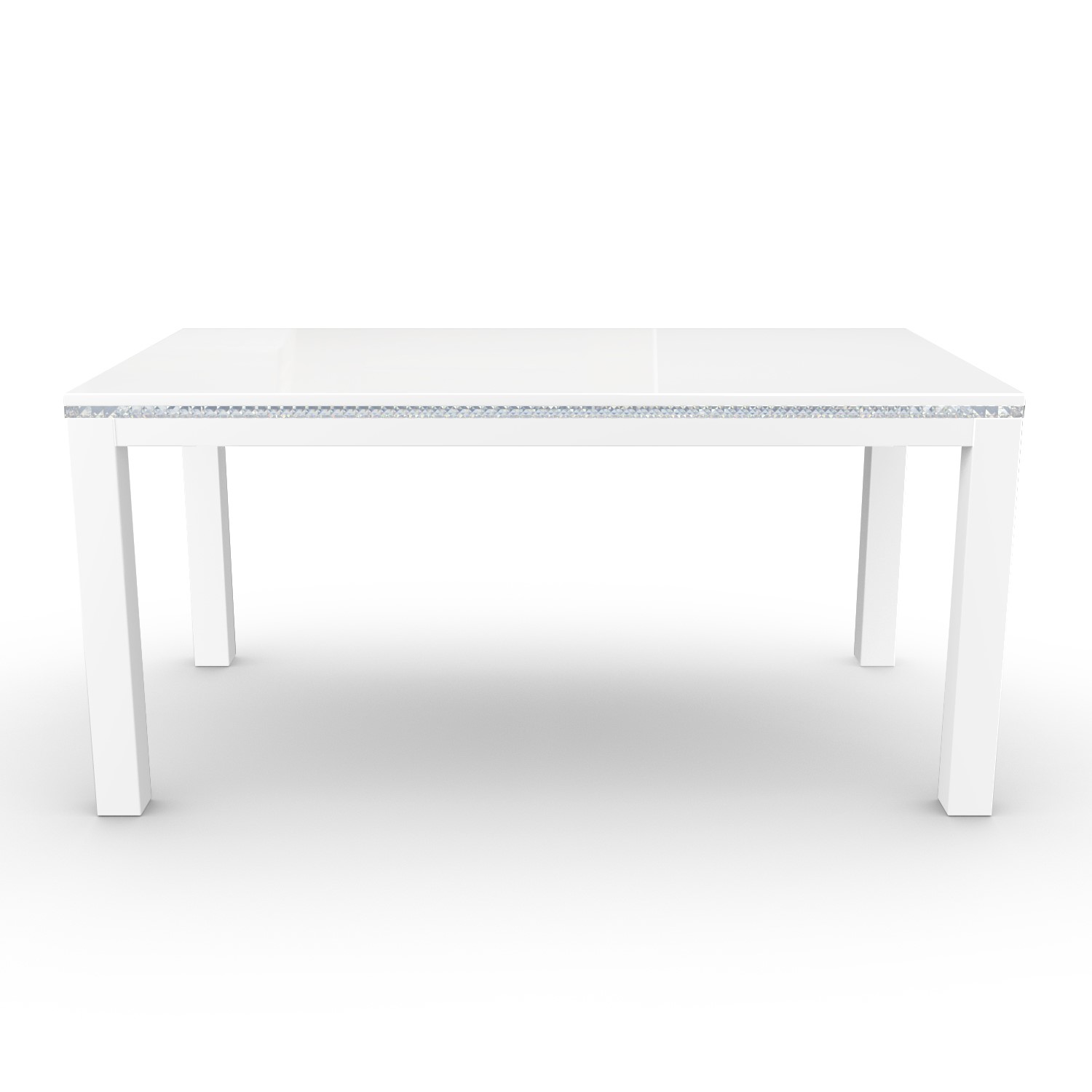 Jewel White High Gloss 160cm Dining Table Seats 6 Buyitdirect Ie