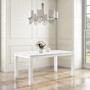 Jewel White High Gloss 160cm Dining Table - Seats 6