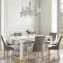 Jewel White High Gloss 160cm Dining Table - Seats 6