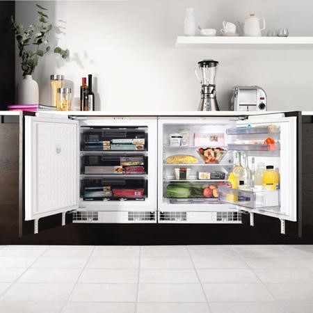 Large under shop counter fridge freezer
