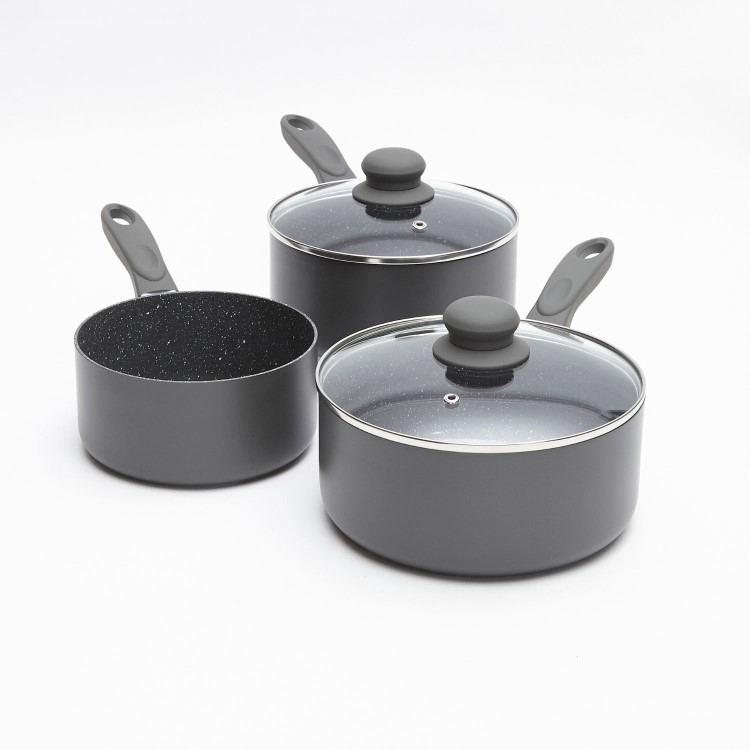 De Santii 5 Piece Pan Set - Grey
