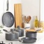 De Santii 5 Piece Pan Set - Grey