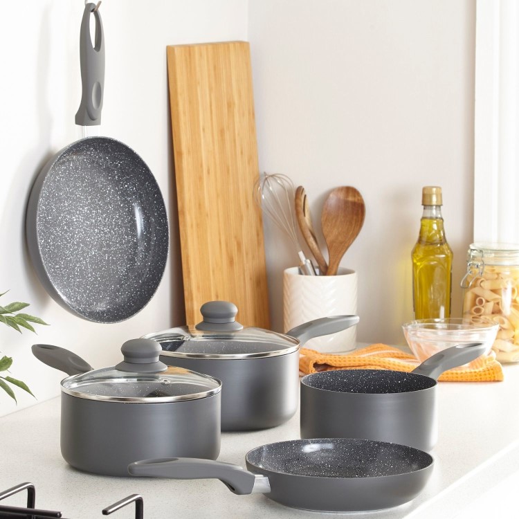 De Santii 5 Piece Pan Set - Grey