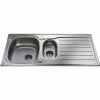 GRADE A1 - CDA KA22SS 1.5 Bowl Reversible Stainless Steel Sink