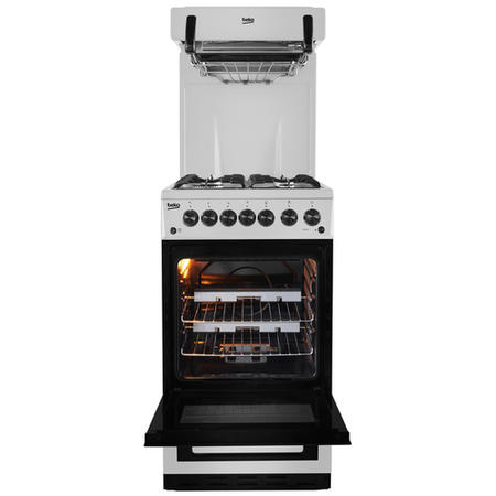 Beko KA52NES 50cm Gas Cooker with Eye Level Grill - Silver
