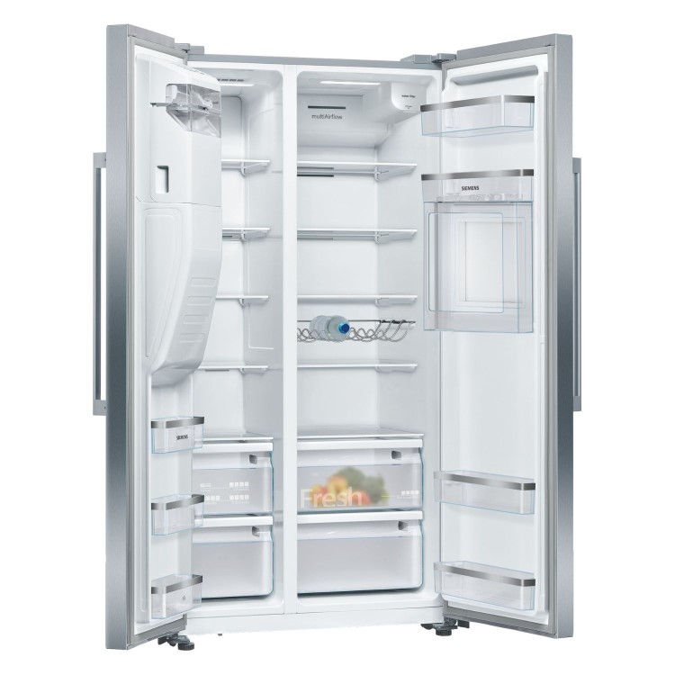 Siemens iQ500 531 Litre Side-by-Side American Fridge Feezer - Stainless Steel