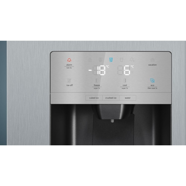Siemens iQ500 531 Litre Side-by-Side American Fridge Feezer - Stainless Steel