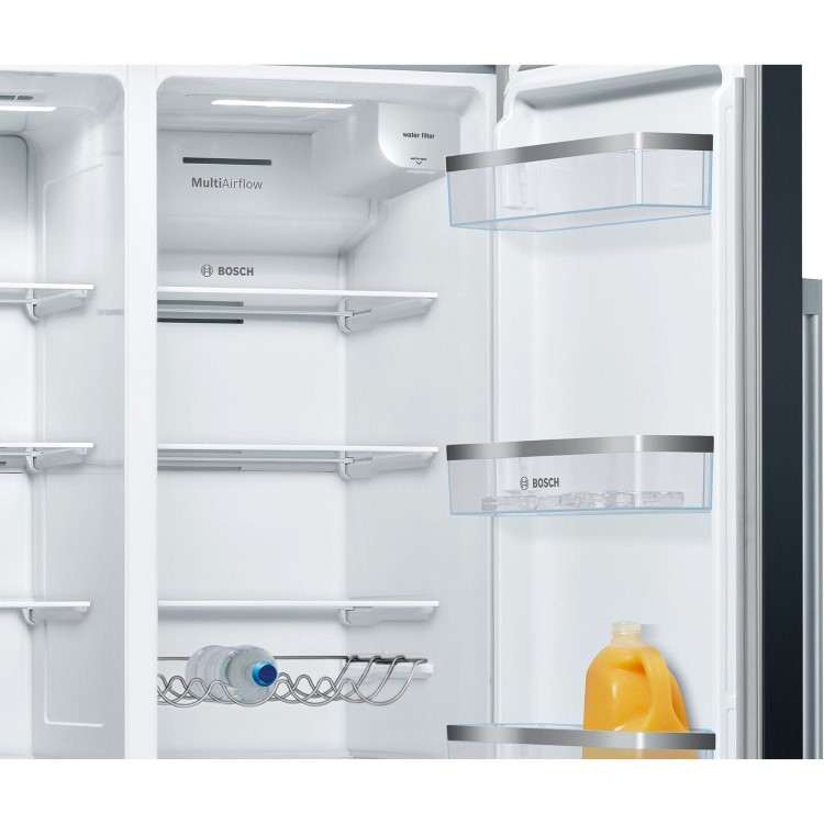 Bosch Series 6 562 Litre Side-By-Side American Fridge Freezer - Black