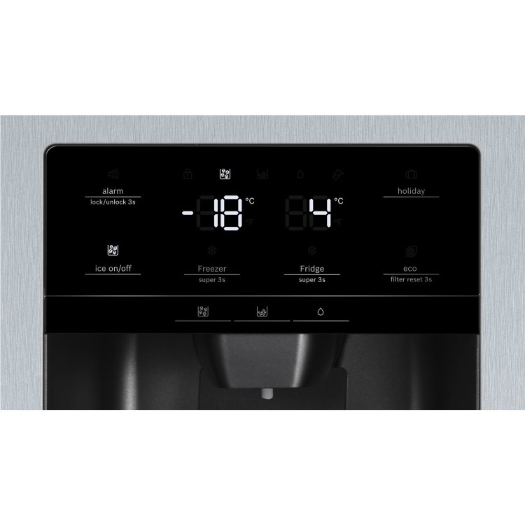 Bosch Series 6 533 Litre Side-By-Side American Fridge Freezer -  Stainless Steel 