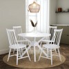 Round White Dining Table - Seats 4 - Karie