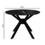 ONLY OPENED - Small Round Black Wooden Dining Table - Seats 4 - Karie
