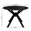 Small Round Black Dining Table - Seats 4 - Karie
