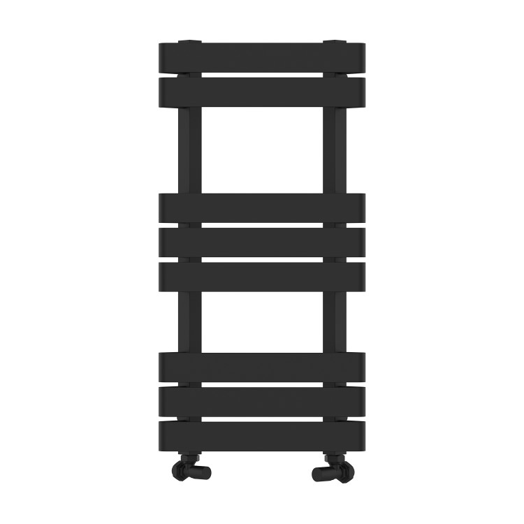 GRADE A1 - Black Corner Towel Radiator 850 x 400mm – Kahli