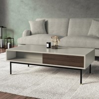 Rectangular Beige Wooden Coffee Table - Kallen