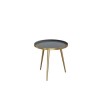 Small Round Tray Table in Gold &amp; Grey - Kaisa