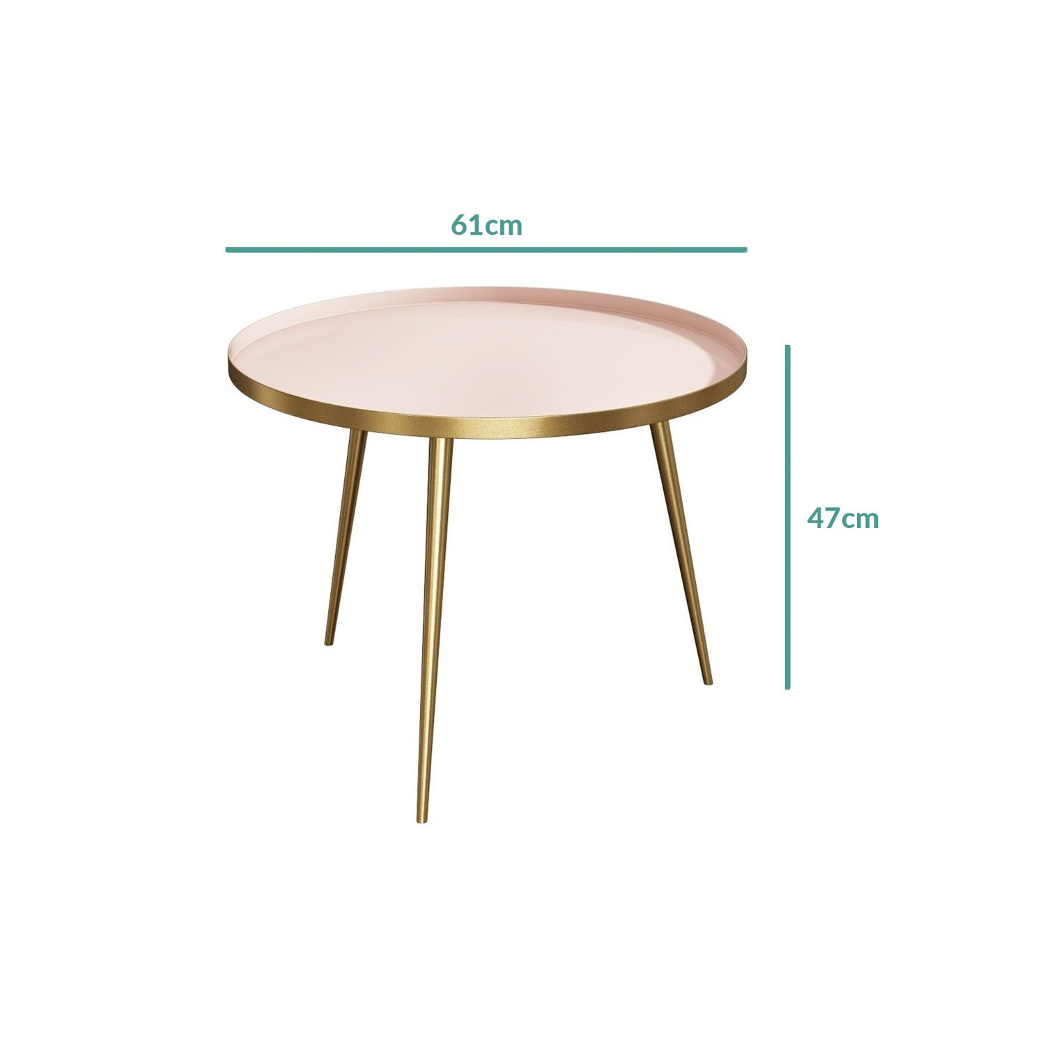Kaisa Coffee Table in Gold & Grey Round Kaisa Coffee Table in Gold & Grey Round